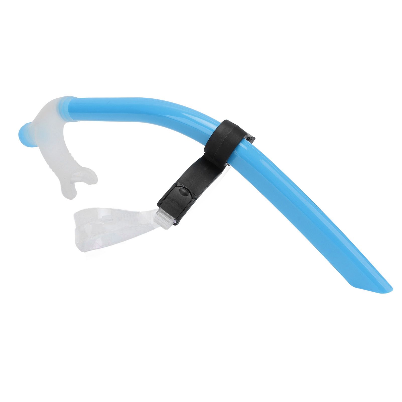 Swimming Snorkel Reduced Drag Silicone Swimming Breathing Tube with Adjustable Head Brace for Snorkeling Diving Sky Blue โ image 3