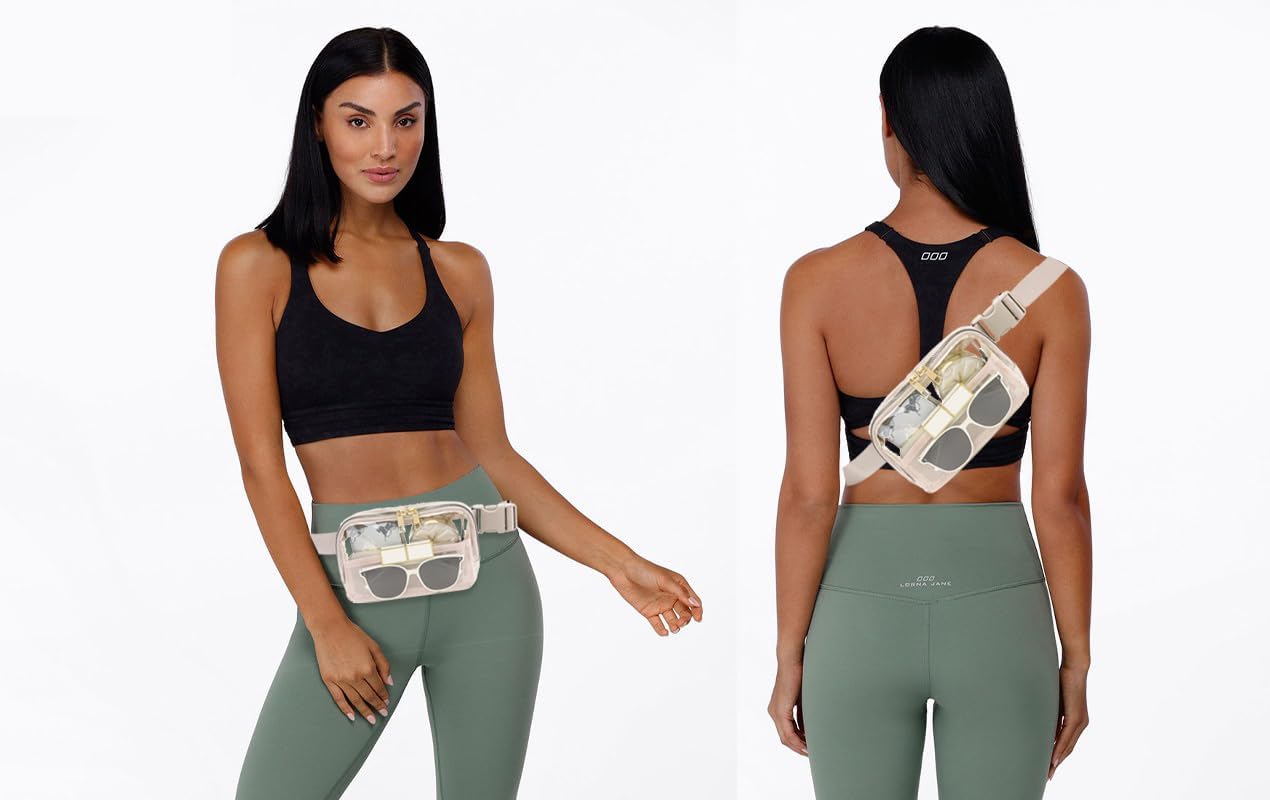 Clear Belt Bag Clear fanny pack stadium approved for Women Men with Adjustable Strap Clear Crossbody Bag Waist Bag for Concerts Sports Travelling Hiking โ image 2