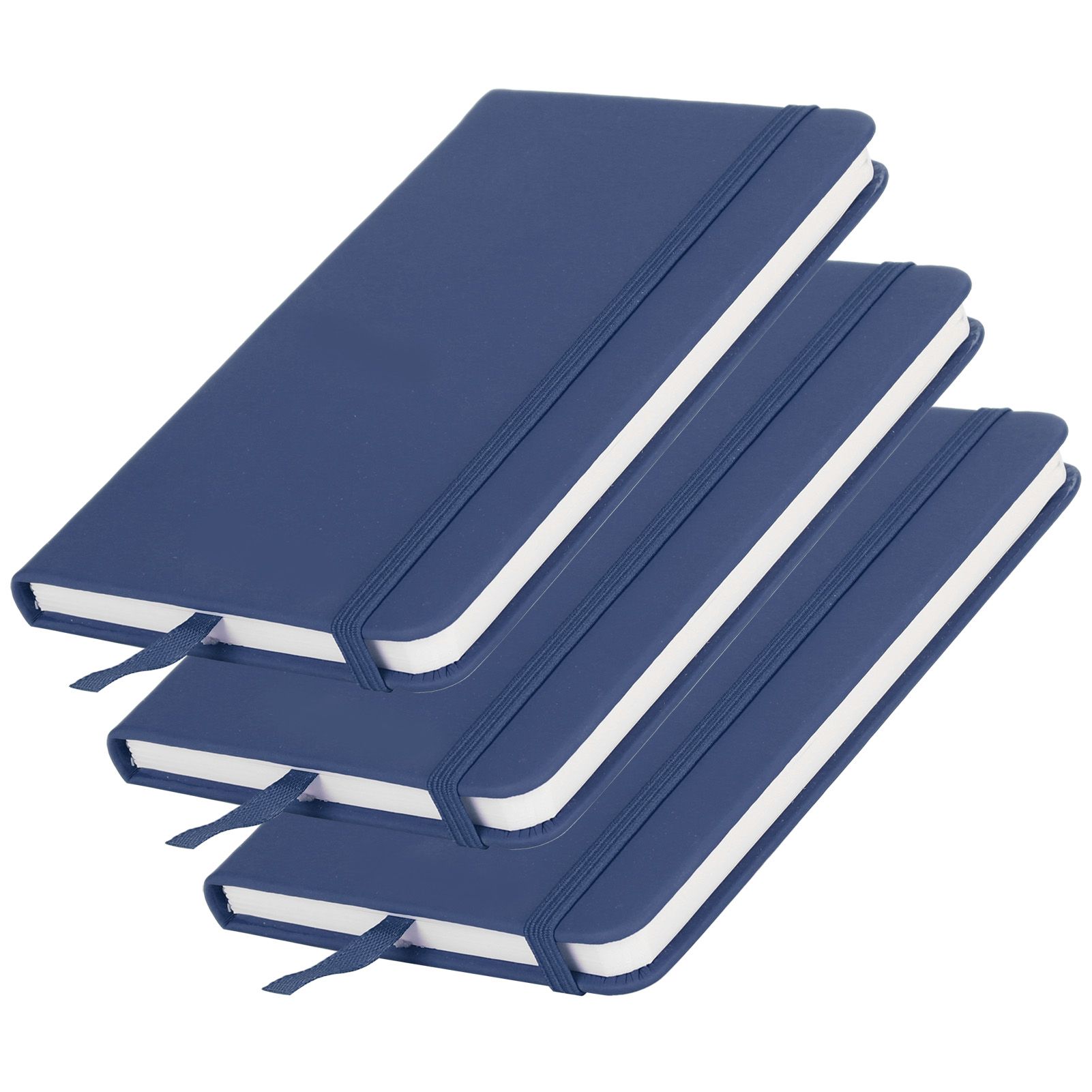 3Pcs PU A6 Business Notepad Hardcover Strap Notebook Diary Stationery Office School SuppliesBlue β image 3