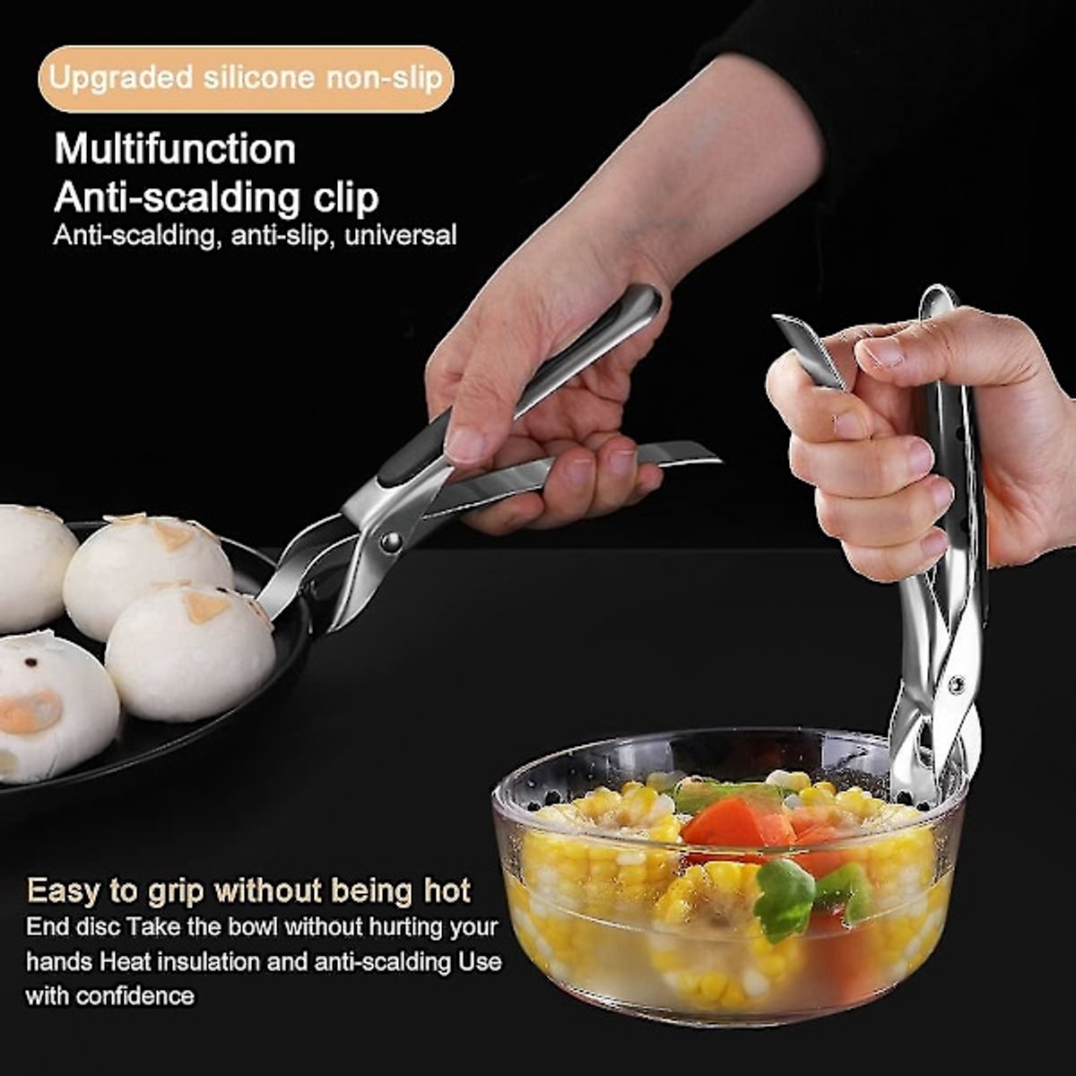 Anti-burn clip - two-piece plate clip - insulation material for the air fryer handle โ image 3