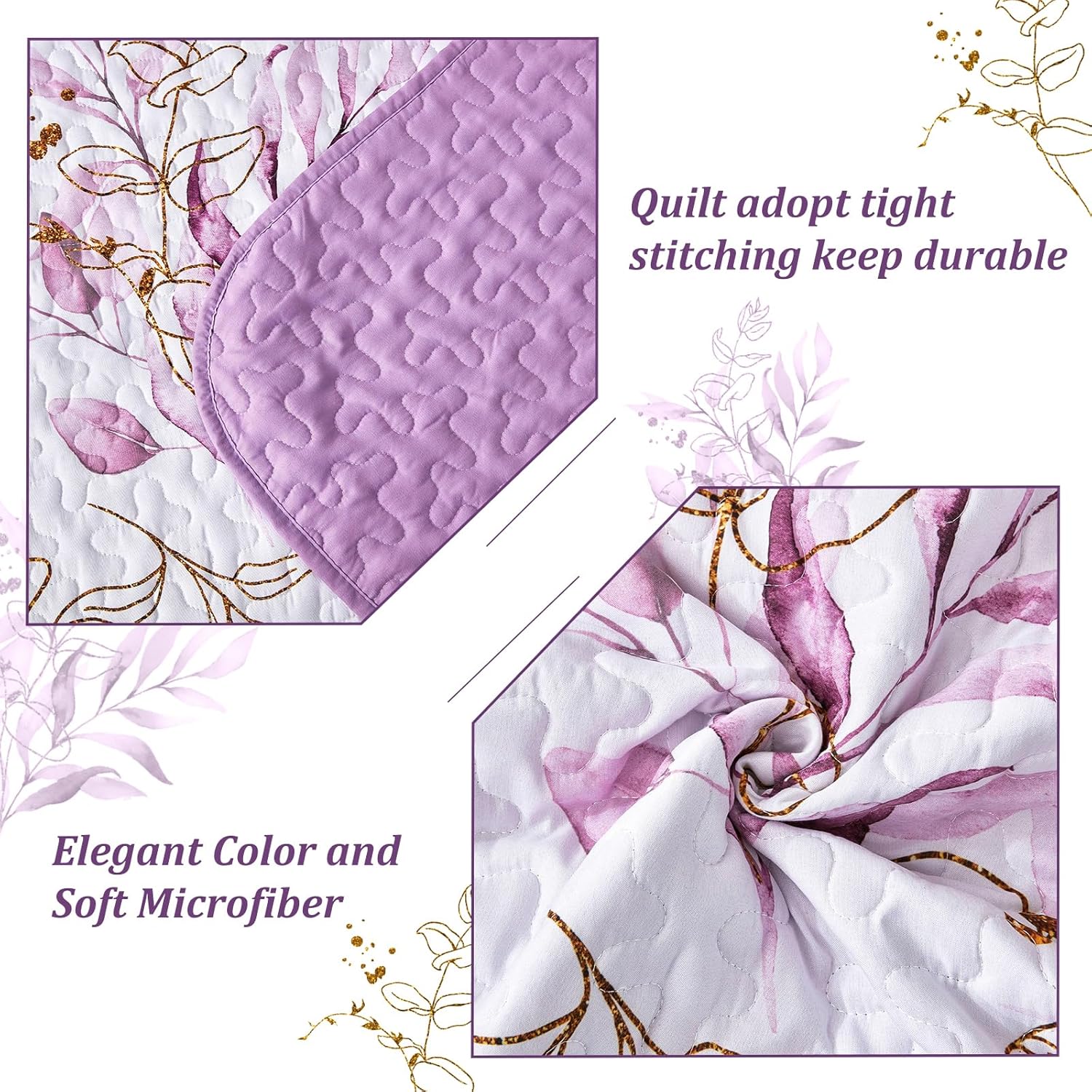 Unique Quilted bedspread and pillowcovers set: Stand Out in Style - Queen size โ image 5