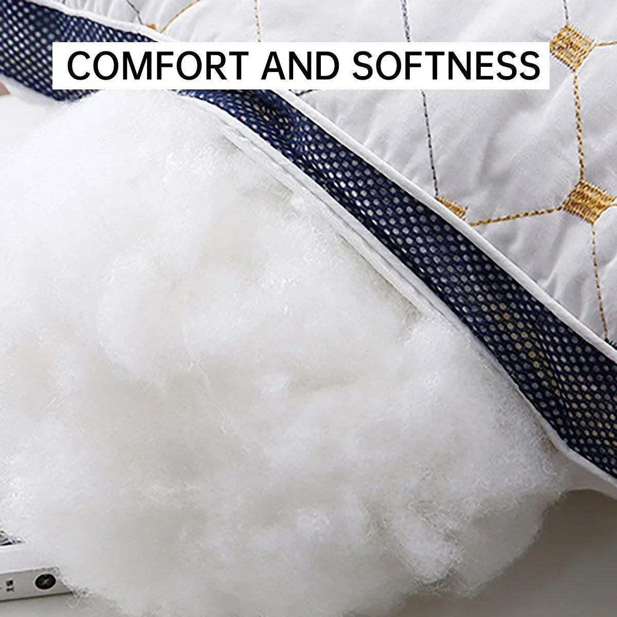 1/2PCS Hotel Style Polyester Fibre Pillow Washable High Rebound Support - 700g — image 5