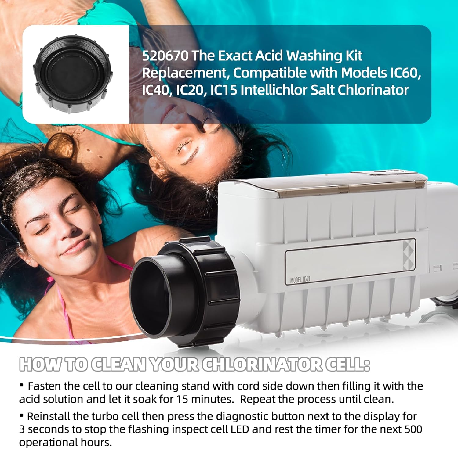 Chlorinator Lid Cover and 520670 The Exact Acid Washing Kit Replacement โ image 5