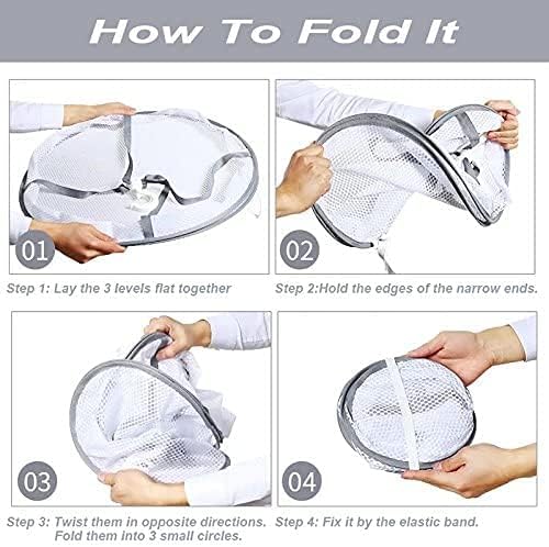 3-Tier Folding Clothes Drying Rack for Flat Drying Wool & Sweaters - Maintains Shape & Prevents Stretching - Space Saving Design — image 4