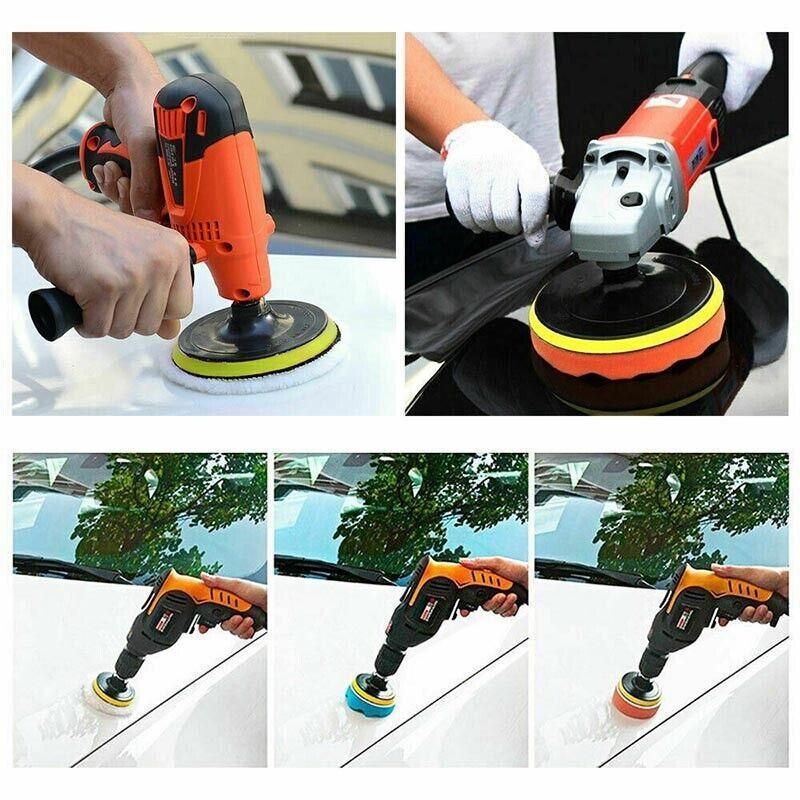 22Pcs 3" Buffing Waxing Polishing Sponge Pads Kit Set For Car Polisher Drill Au — image 6
