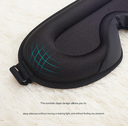 Grey Set of 2 3D Contoured Sleep Eye Masks - Total Blackout Memory Foam Blindfold with Lycra โ image 2
