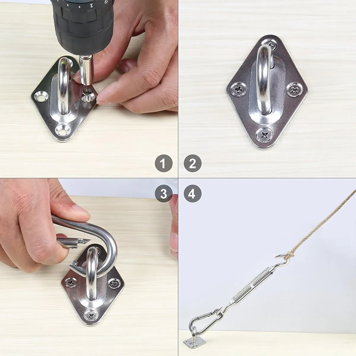 8pcs Hardware Sail Accessory Shade Canopy Fittings Sun Fixing Steel Stainless โ image 5