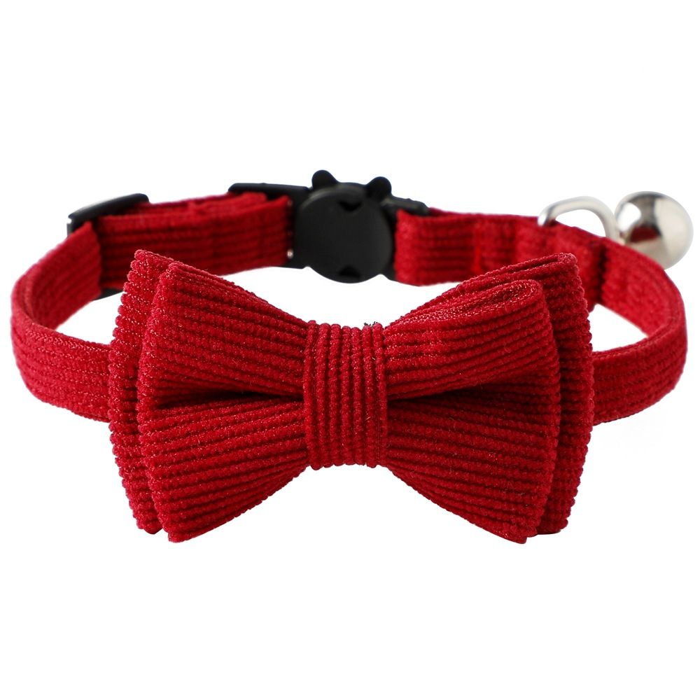 2 Pack Breakaway Cat Collars with Bell and Bowtie Comfortable Velvet Cat Collar with Cute Safety Buckle Adjustable Pet Collar โ image 3