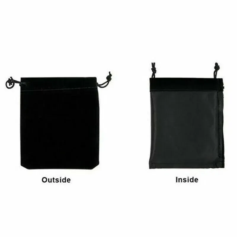 50X Small Velvet Cloth Drawstring Bags Gift Bag Jewelry Ring Pouch Earring Favor 7 × 9 - Pink — image 5