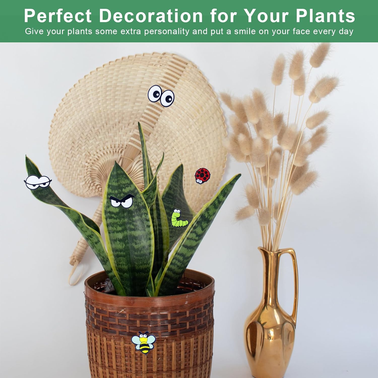 Cute Plant Magnets - Funny Cartoon Eyes, Unique Lover Gifts, Lightweight & Safe Halloween and Christmas Decoration, Indoor Accessories for Office - Give Your โ image 2