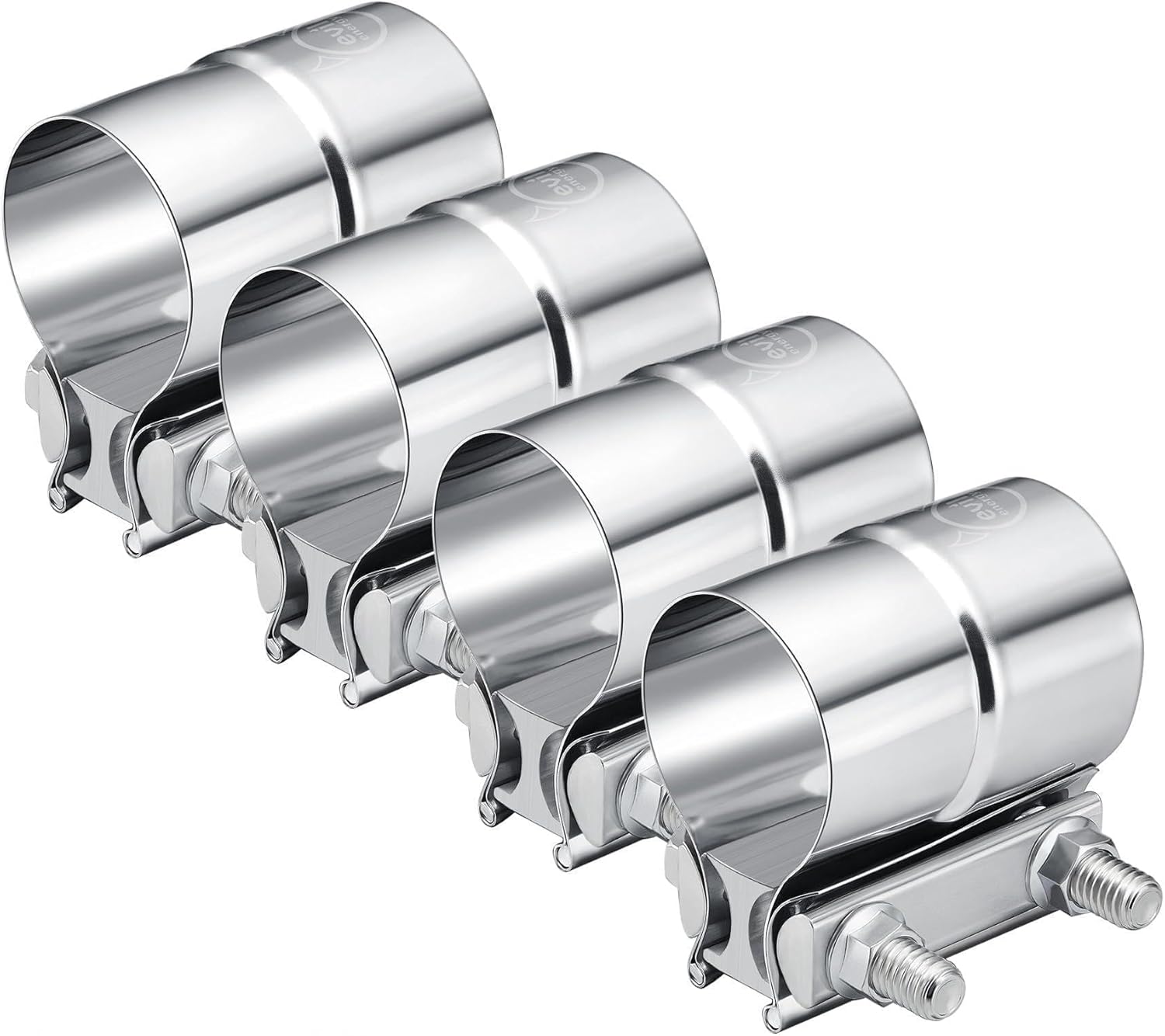 3.0'' Exhaust Clamp, Lap Joint Band Clamp Stainless Steel for Pipes, Mufflers, Catalytic Converters (4Pcs, 3.0 inch)