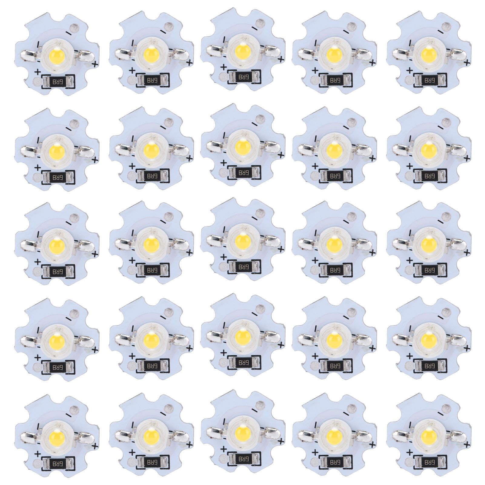 25Pcs 5V LED Chips 200LM 1W High Power LED Lamp Beads for DIY Lighting FixturesNatural Light 4000‑4500K