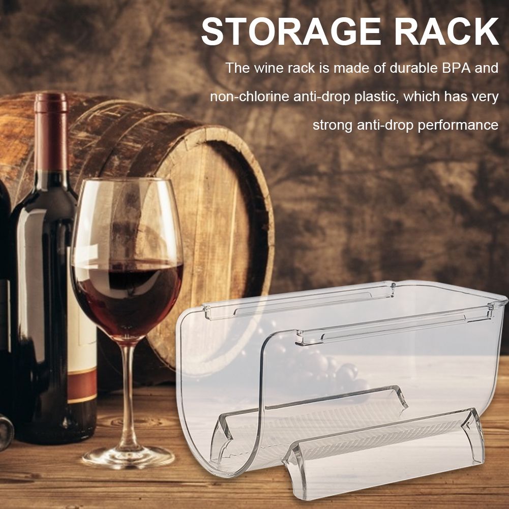 Clear Wine Bottle Organizers Stackable Plastic Wine Rack Holder for Kitchen Countertops Pantry Fridge โ image 5