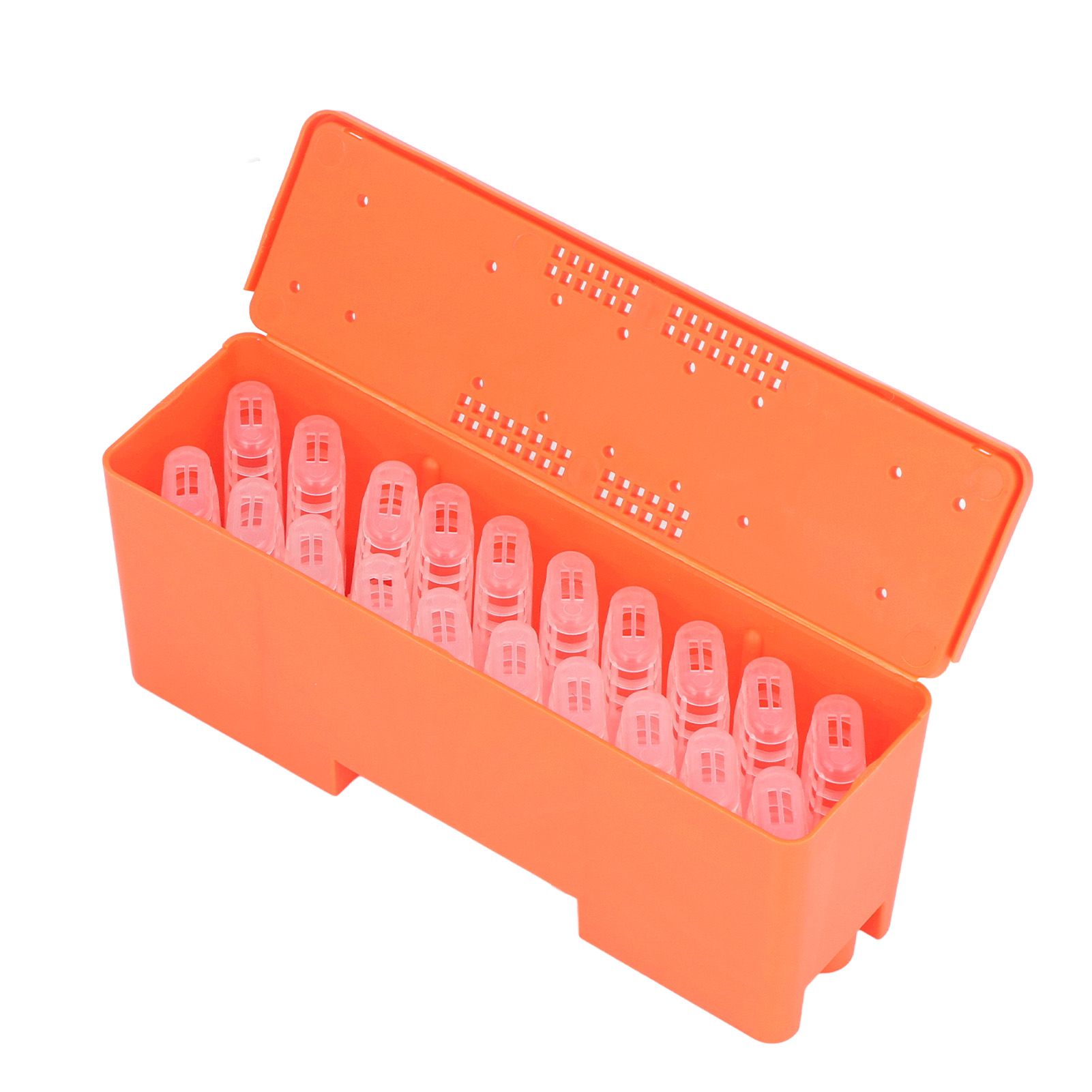 King Cage Transport Box with 20Pcs Queen Bee Rearing Cages Transparent King Cage Beekeeping Tools — image 3