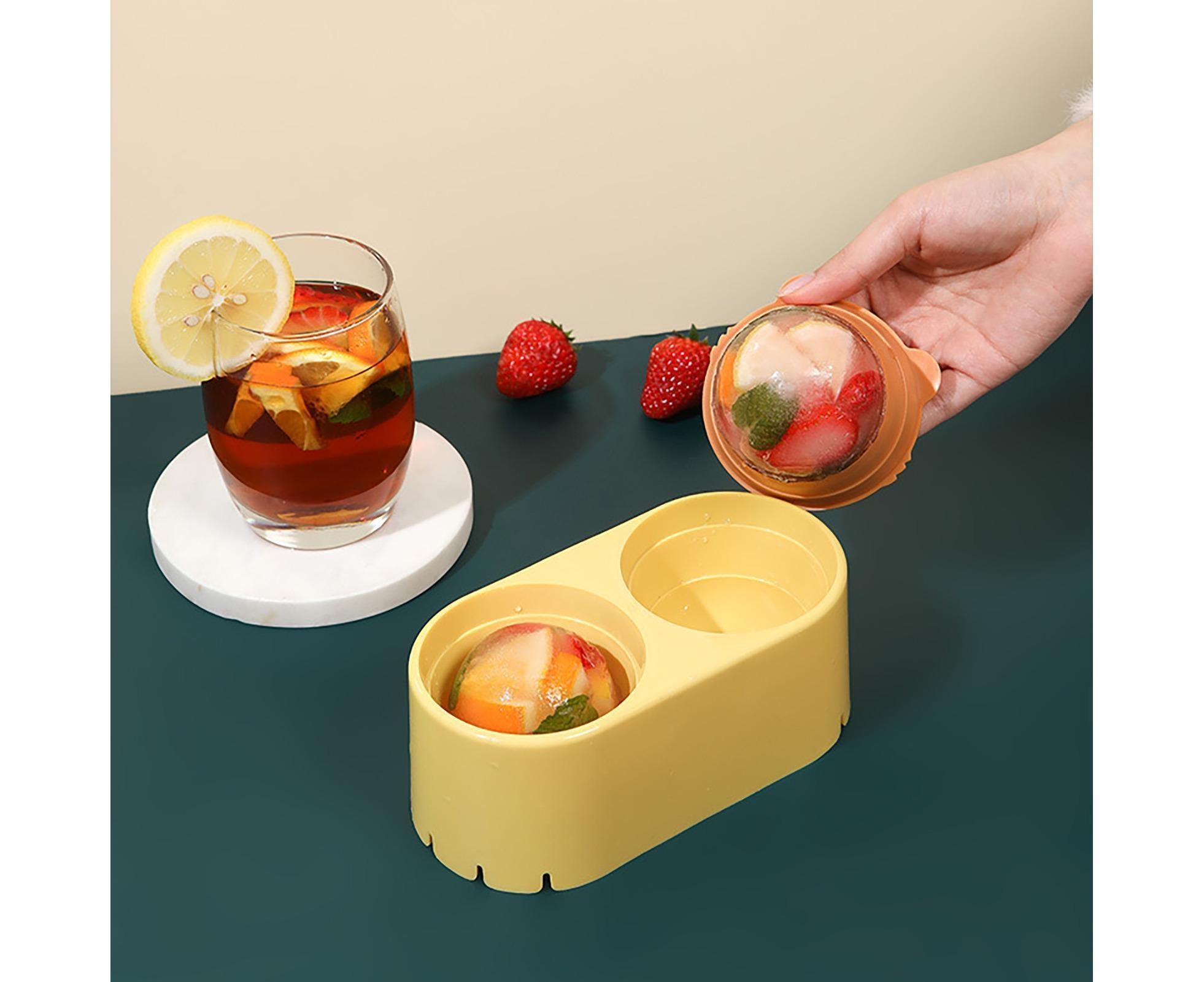 Ice Mould Anti-corrosion Fine Workmanship BPA Free Whiskey Ice Cube Ball DIY Mould for Bar-Yellow — image 5