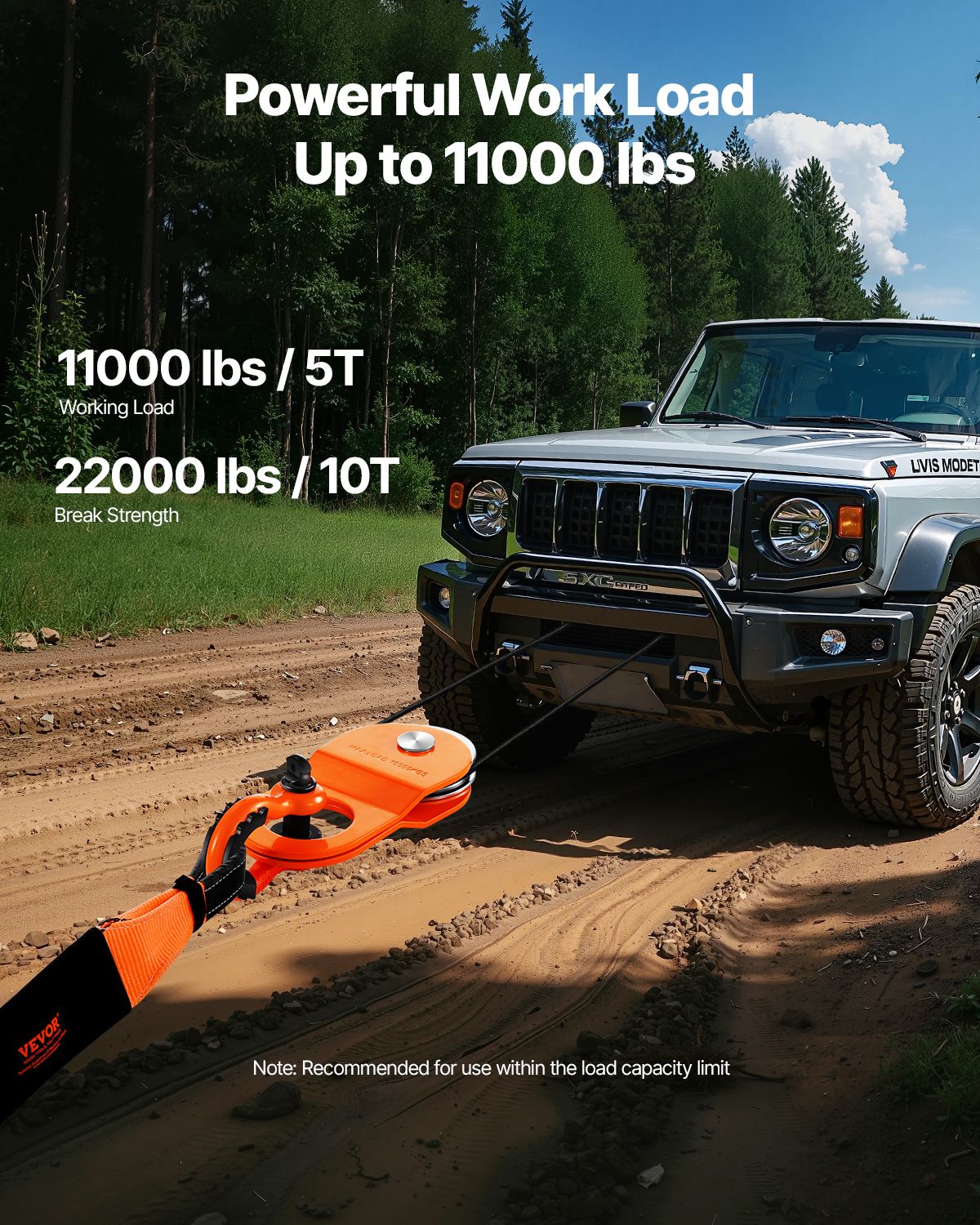 10 Ton Recovery Winch Snatch Block 22,000 lbs Capacity Off Road ATV UTV — image 2