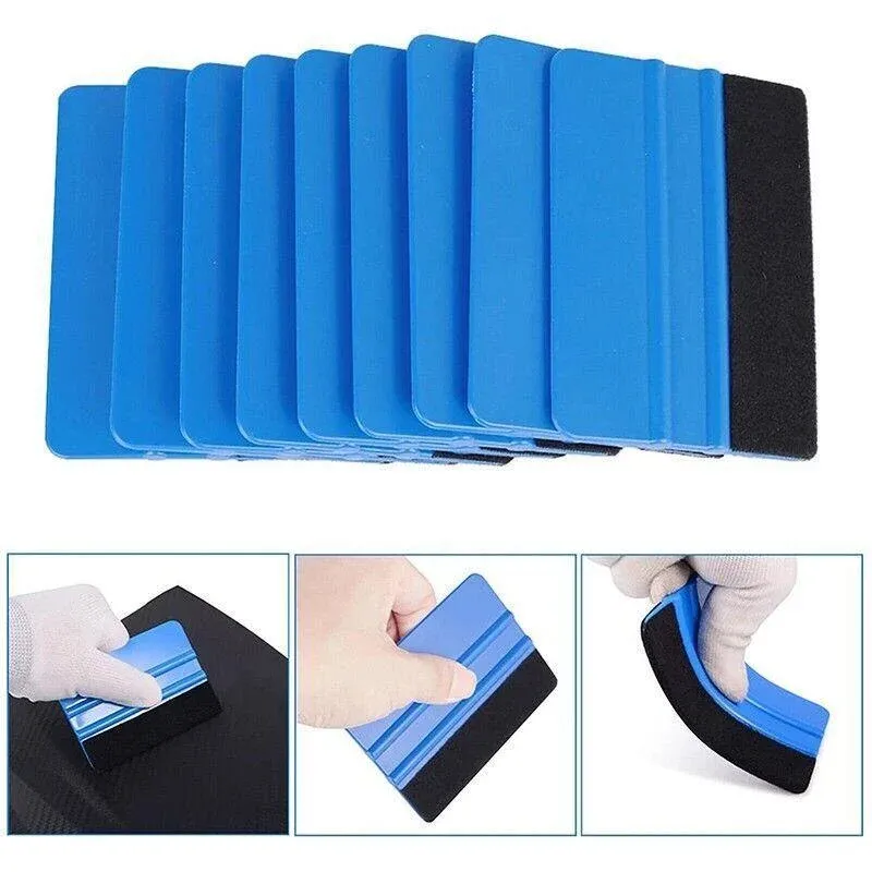 4Pcs Car Wrapping Vinyl Squeegee Scraper Tool Wrap Soft Felt Edge Sticker Tools — image 3