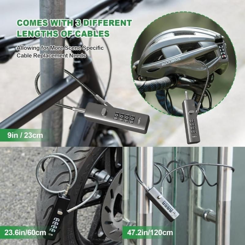 Steel wire rope combination lock basket anti-theft lock bicycle lock Wire rope password lock — image 4