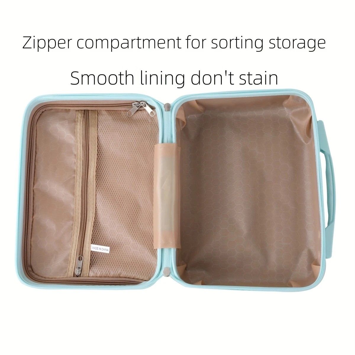 14 Inch Mini Makeup Case, Lightweight Cosmetic Travel Bag with Shoulder Strap & Zipper Closure(Brown) — image 4