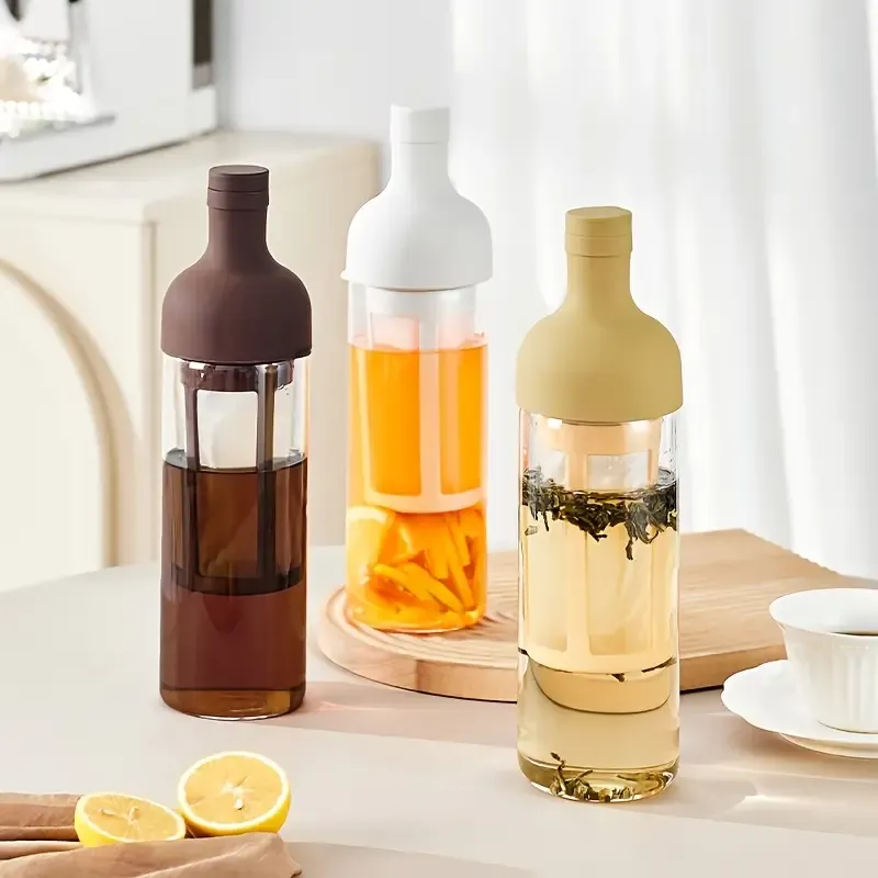 High Borosilicate Glass Cold Brew Carafe – Extreme Hot & Cold Resistant, Leak-Proof with Fine Filter for Iced Coffee & Tea, Fridge-Door Friendly, Ideal for — image 3