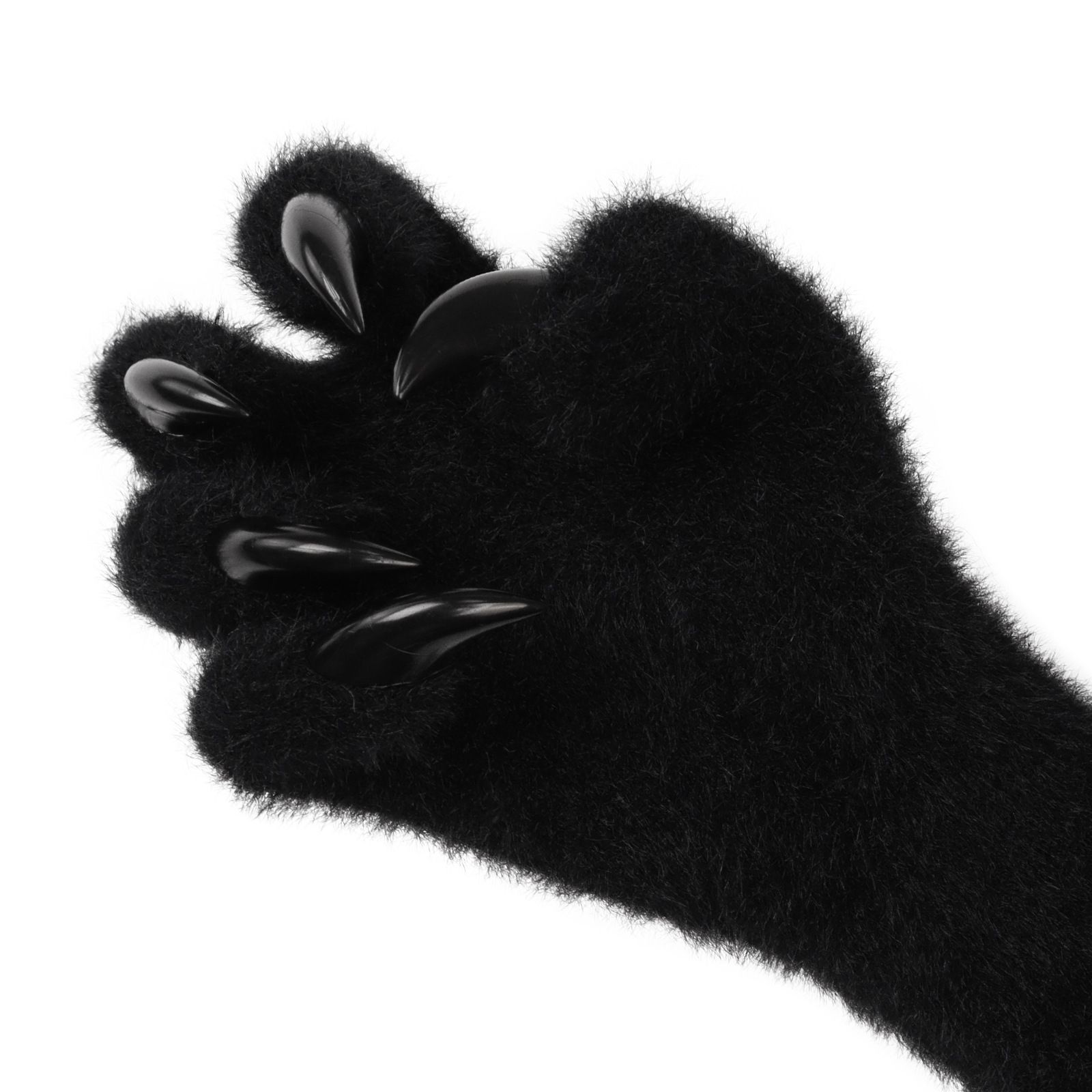1 Pair Purple Realistic Long Claw Gloves – Halloween Costume Beast Paw Prop with Resin Nails — image 5