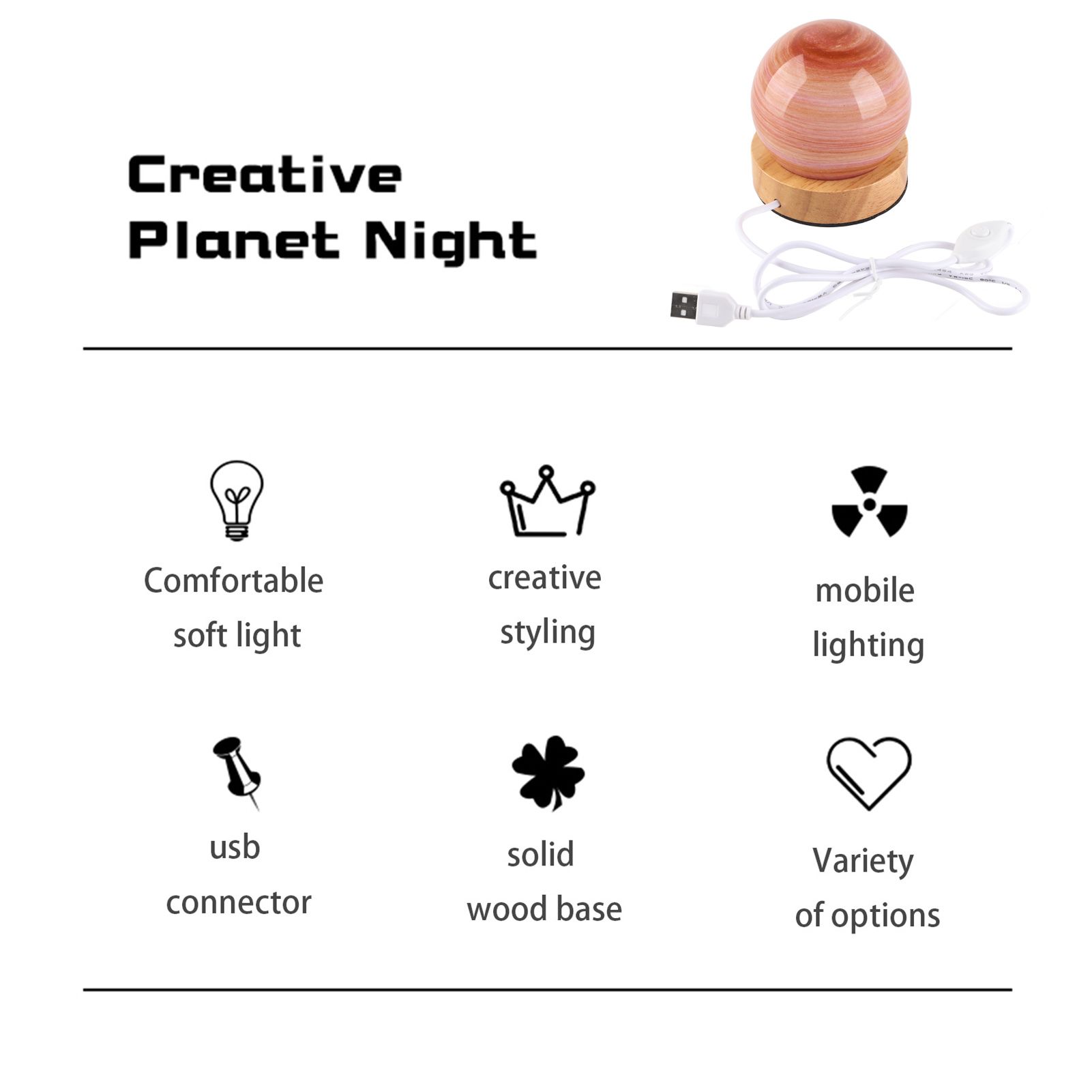 Rechargeable Touch Tricolor Infinitely Dimmable Sunset Table Lamp Ambient Rainbow Lamp — image 5