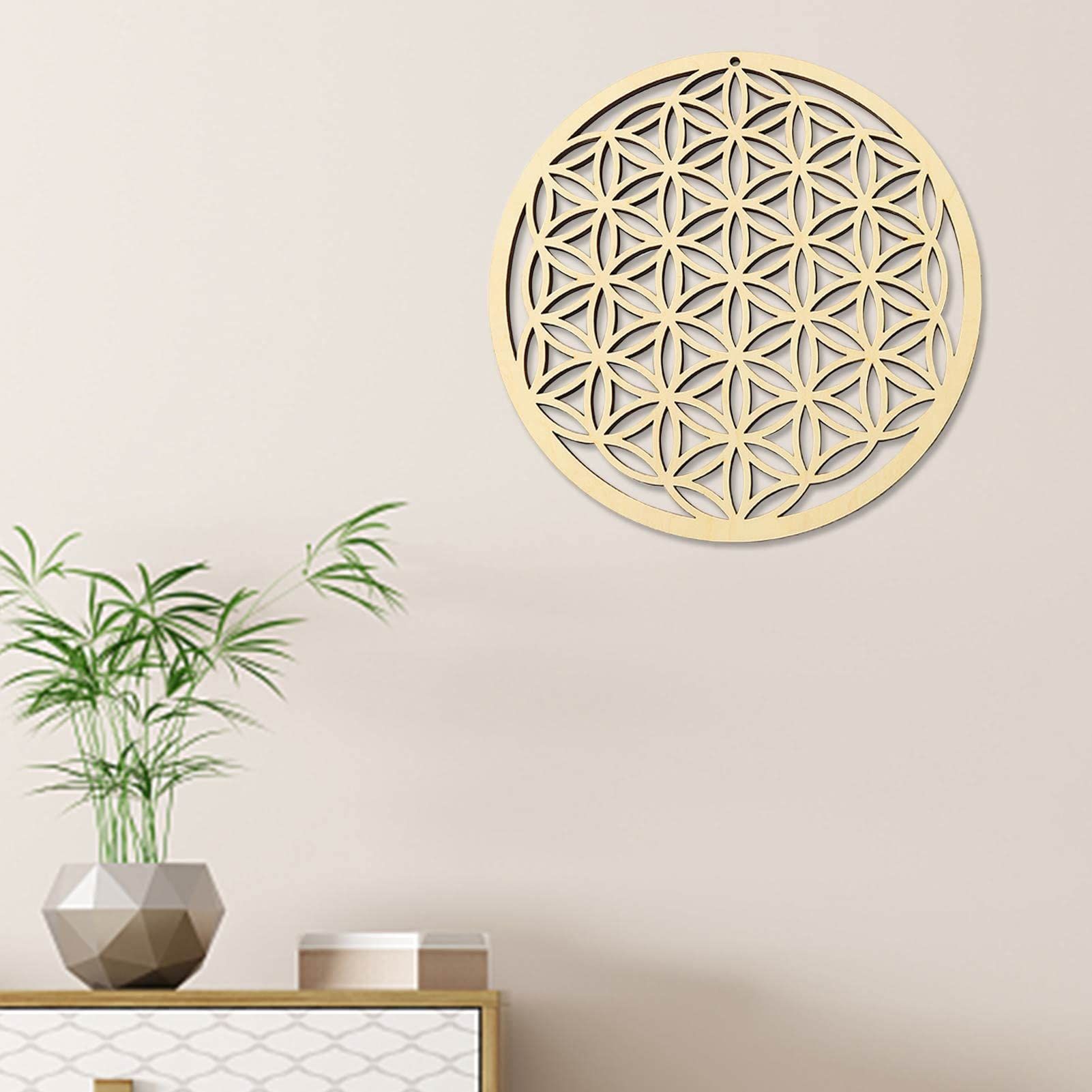 Flower of Life, Flower of Life Wall Hanging Decor, Sacred Geometry Wood Wall Art, Spiritual Home Decor for Yoga/Meditation — image 5