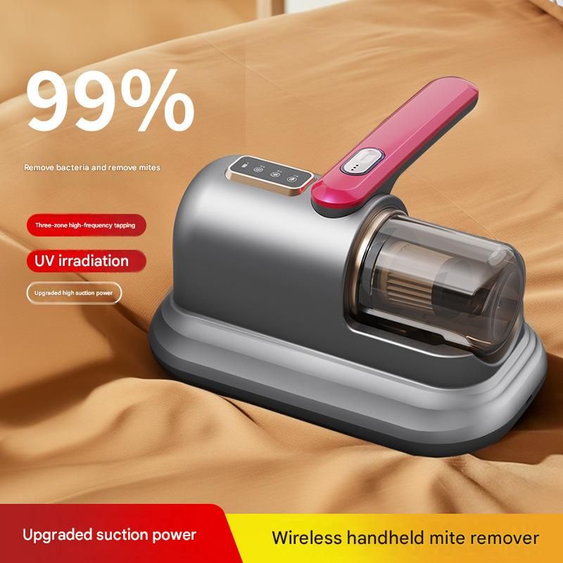Blue-violet Wireless Mite Vacuum Cleaner with UV Light - High Suction Handheld Bed Dust Mite Remover — image 2