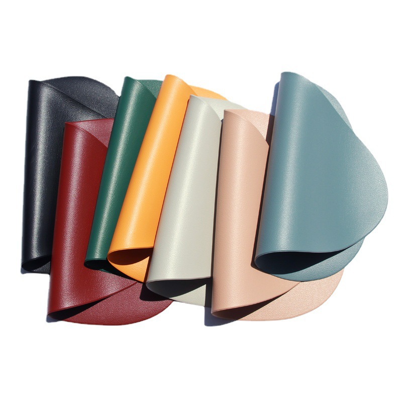 4 Pcs Grey Nordic-Style PVC Leather Placemats Set of 4 - Waterproof, Heat-Resistant, and Oil-Proof Triangular Table Mats โ image 3