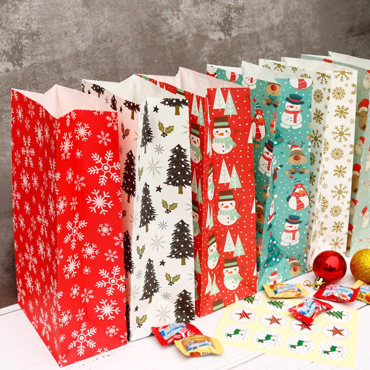 Christmas wrapping paper - 24 pieces - Christmas gift bags, Advent calendars, paper bags and wrapping bags - Christmas gift bags - Christmas โ image 4
