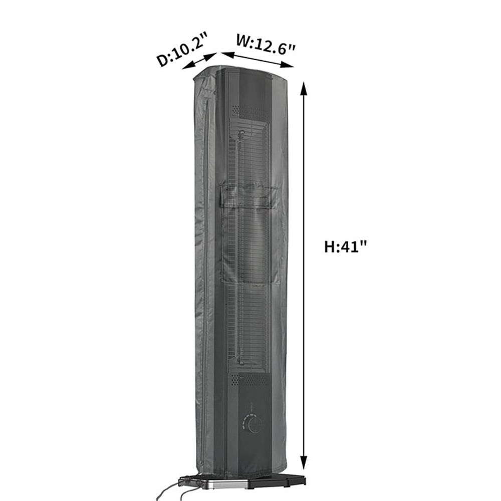 Patio Heater Covers, Waterproof Outdoor Heater Cover with Zipper Heavy Duty Electric Heater Storage Cover for Patio Outside Home Use (10.2" x 12.6" x โ image 3