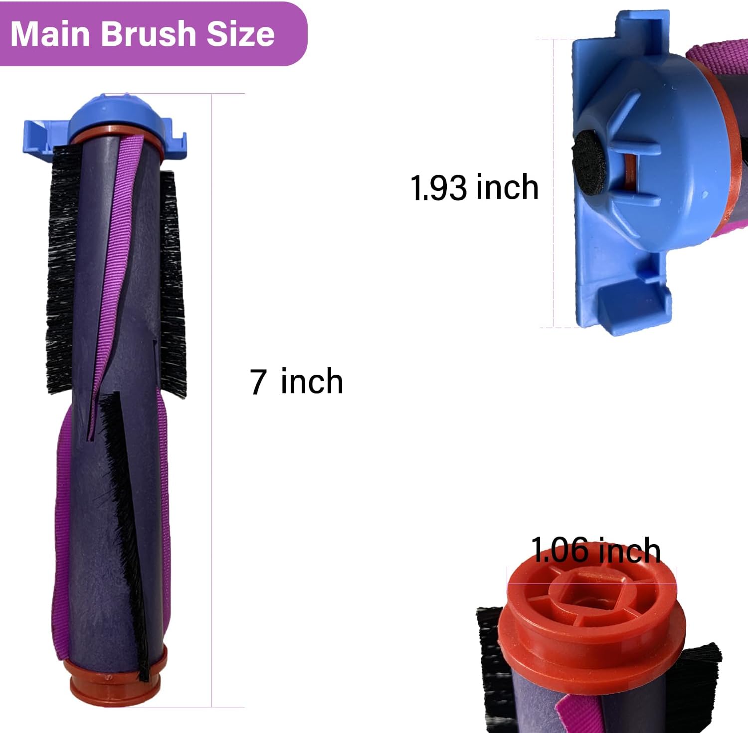 Main Roller Brush for Shark RV2820ZE RV2820YE RV2820AE AV2820AE AV2820S AV2800ZE RV2800S RV2800YE AV2810AE AV2810ZE RV2810YS UR2850YS UR2860YS Robotic Vacuum — image 5