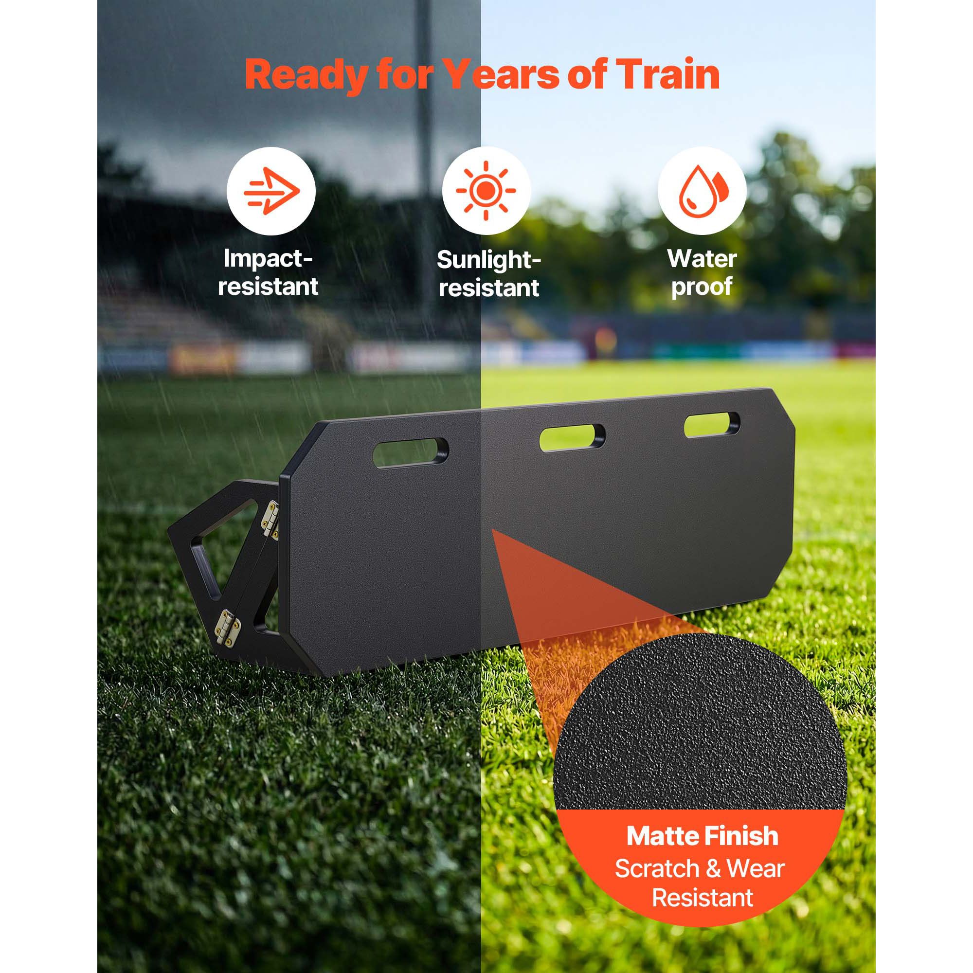 Soccer Rebounder Board, 1000 x 300 mm Portable Soccer Rebound Wall, HDPE Sports Kick Back Trainer, 3 Adjustable Angles, Easy Setup Ball Practice Training — image 5