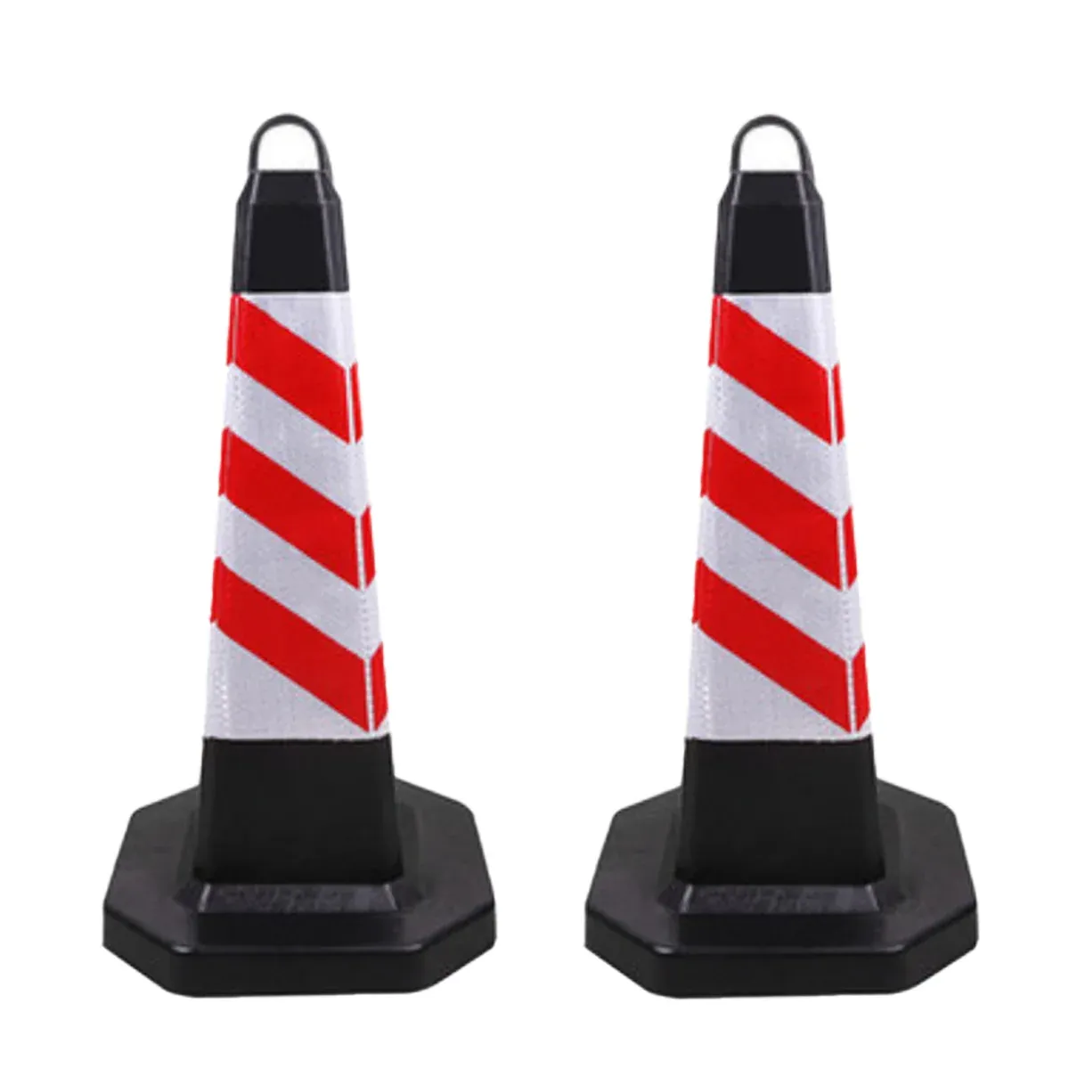 2PCS Rubber Traffic Cone Safety Cone Flexible for Construction