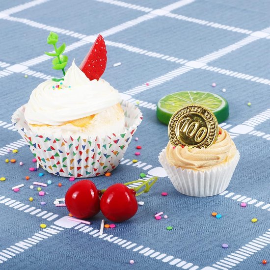 500-pack Mini Cupcake Liners - White - Oil Resistant - Small Cupcake Wrapping Paper - Baking Cups โ image 6