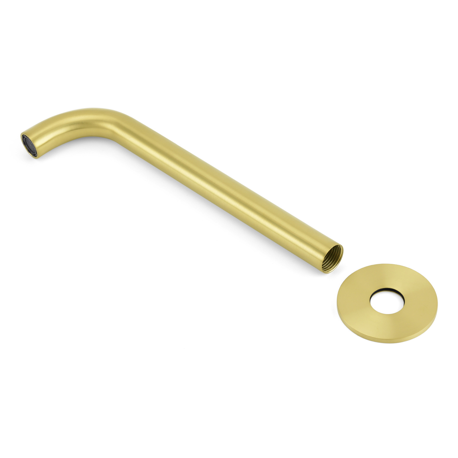 Brushed Gold Round 250mm Spout For Bathroom Tub Wall Mounted Water Filler Outlet โ image 5