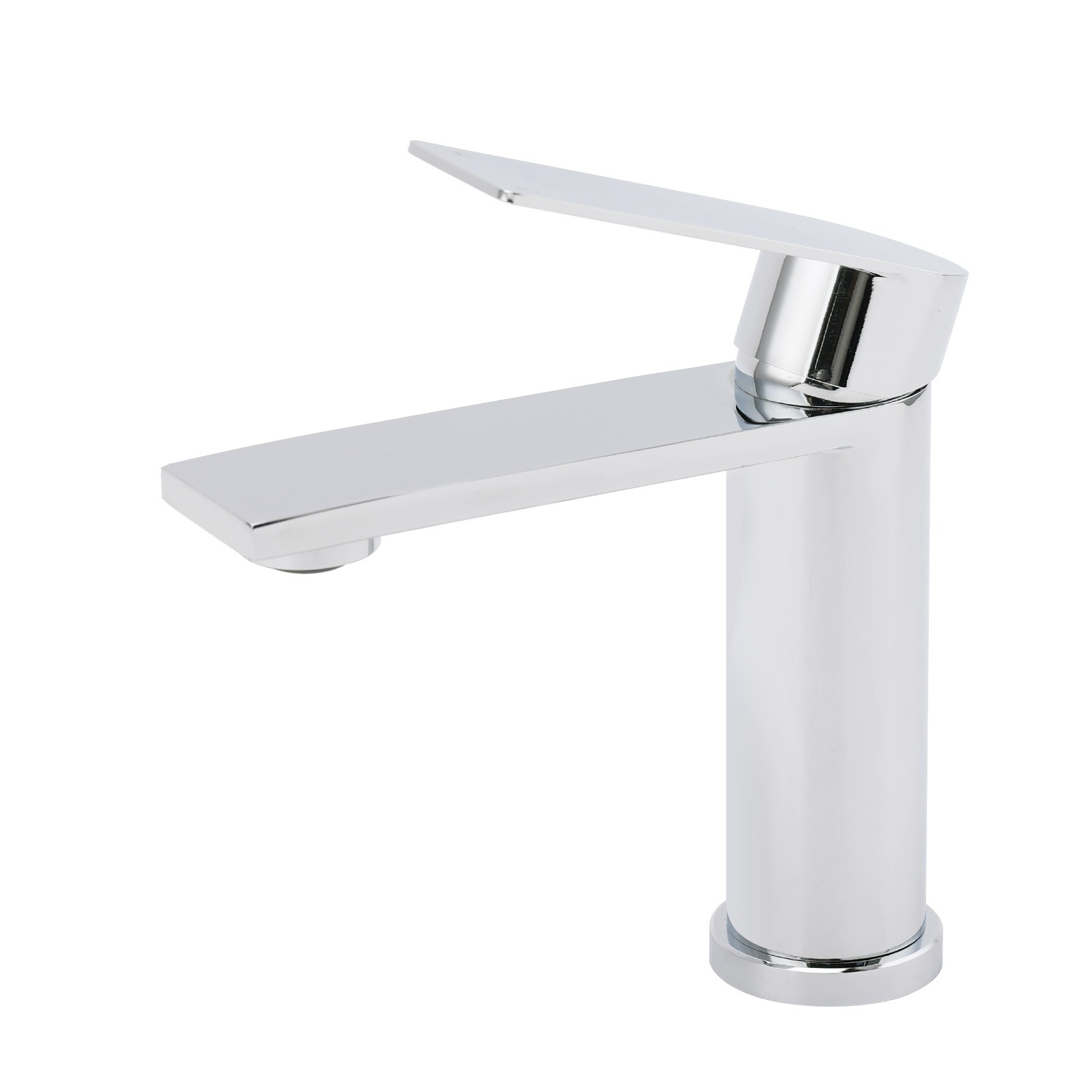 WELS Chrome Square Bathroom Short Basin Mixer Vanity Sink Faucet Tap Flat Lever โ image 2