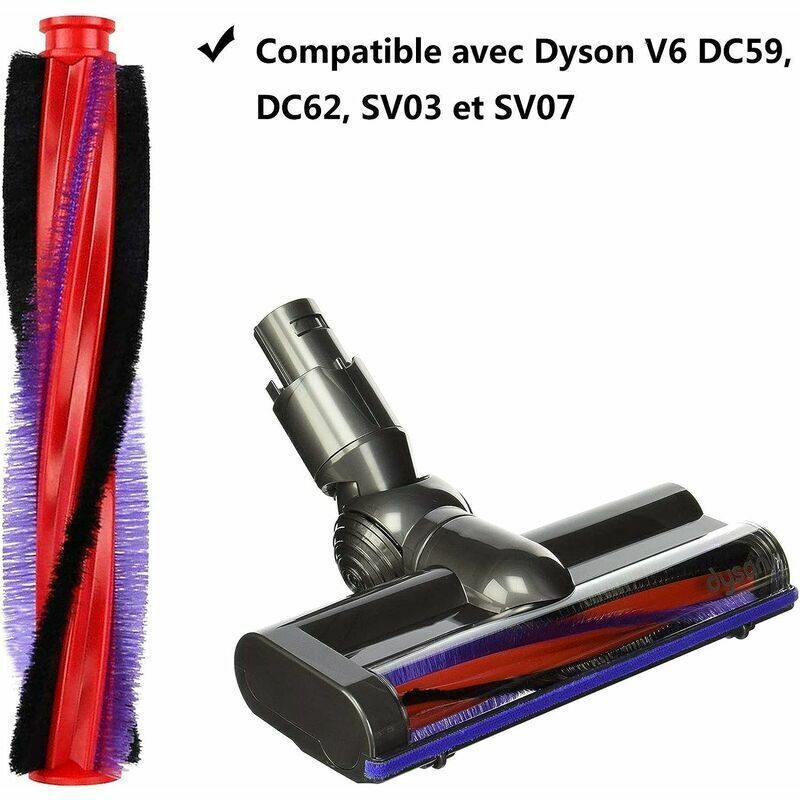 Roller Brush Compatible with Dyson V6 DC62 SV03 SV07 Vacuum Cleaner Replacement Brush for Dyson, 18.5cm — image 3