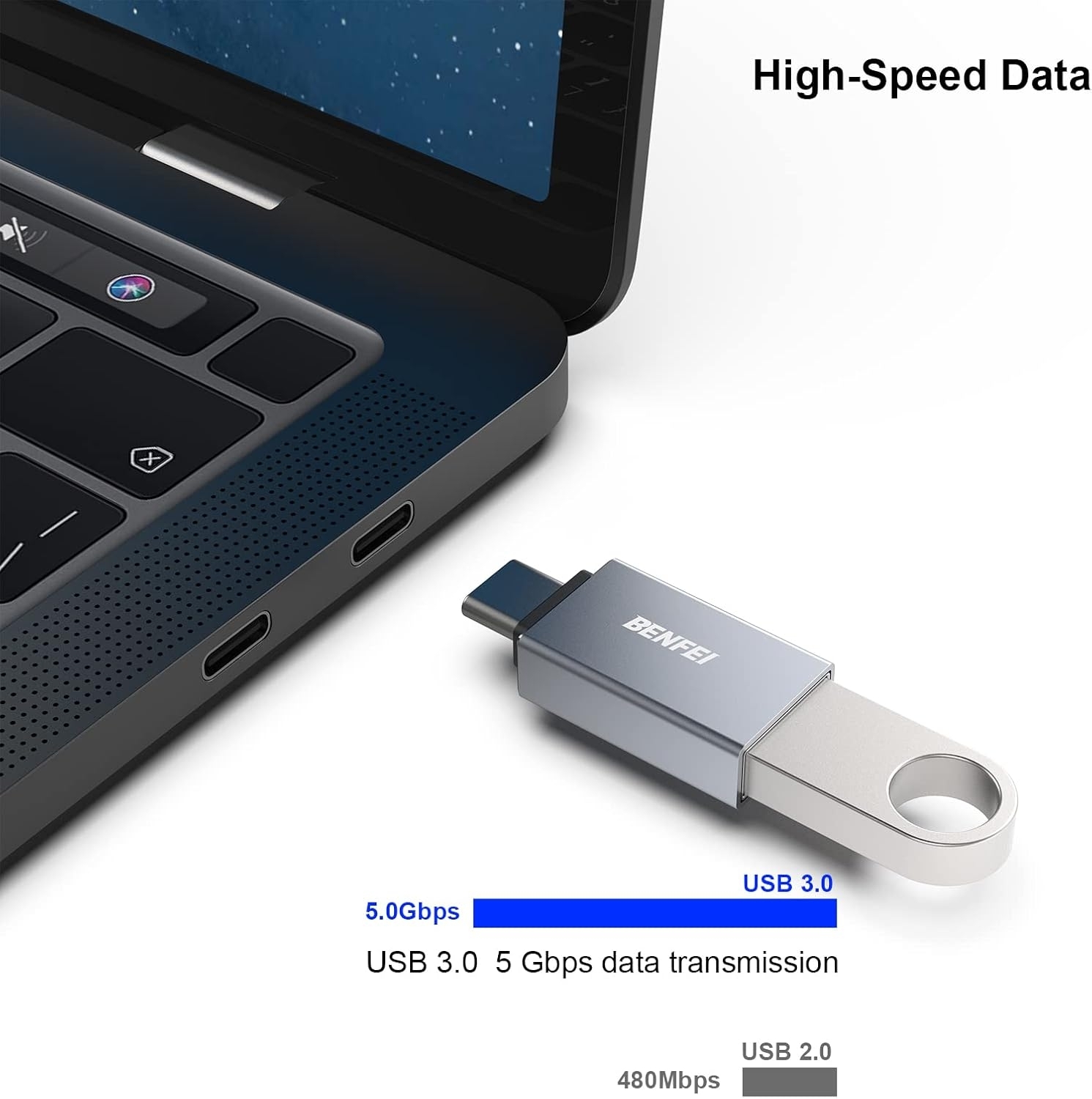 BENFEI USB C to USB 3.0 Adapter, USB C to A Male to Female Adapte โ image 4