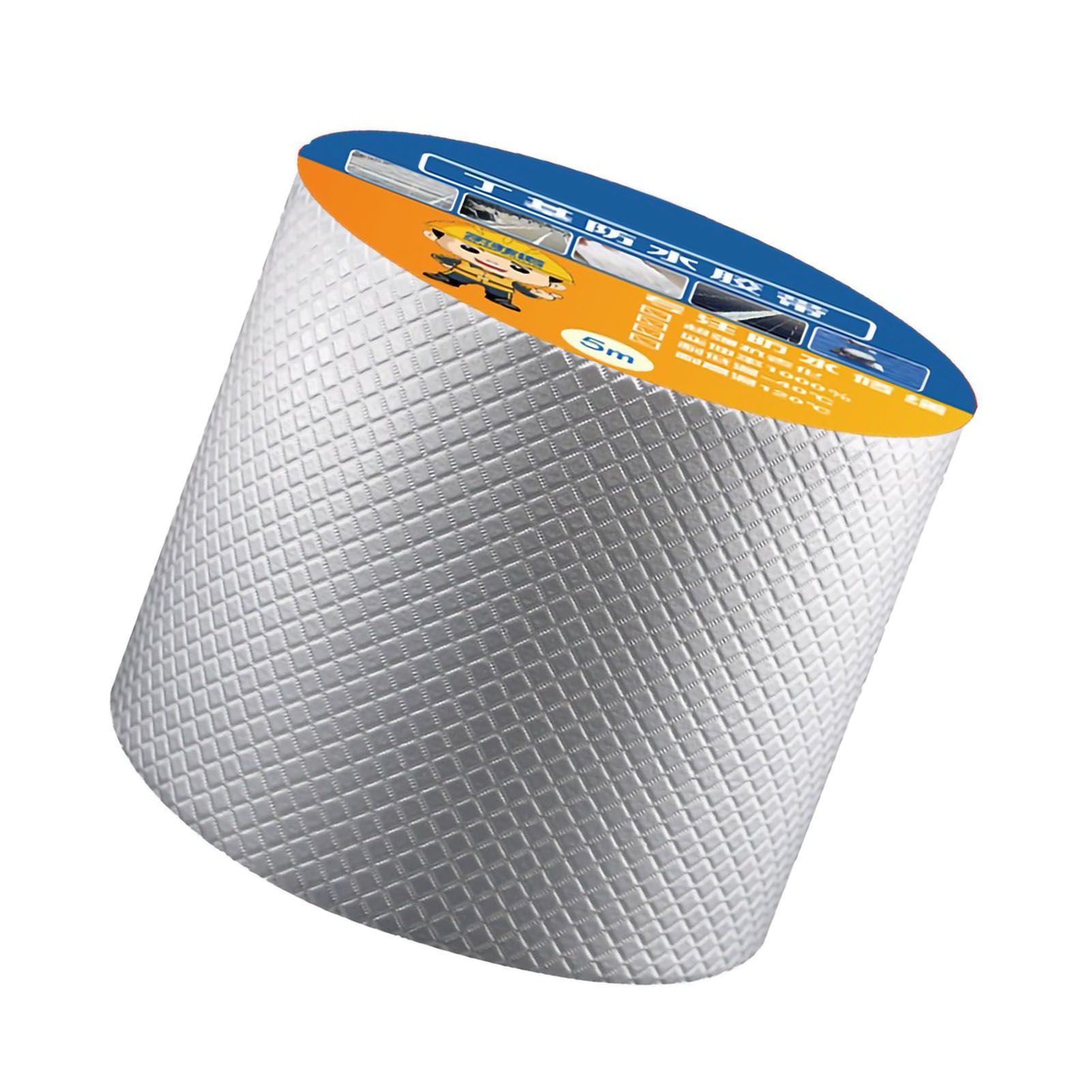 Butyl Waterproof Sealing Tape Aluminum Foil Leak Proof Butyl Sealing Strip Sealant Tape Multi Use for Repairing 10cmx5m/3.94x 196.85in โ image 4
