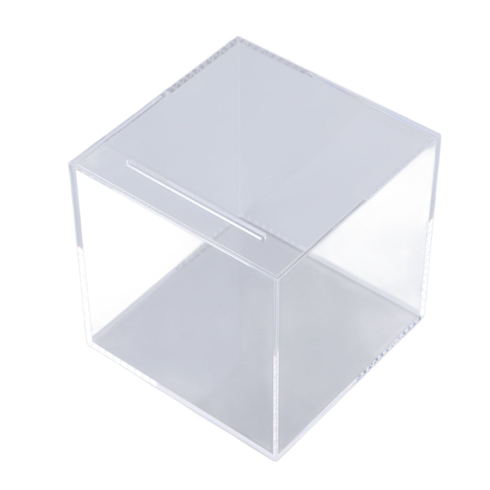 12cm Piggy Bank Acrylic Clear Dustproof Cube Money Boxes Storage Money Saving Box โ image 2
