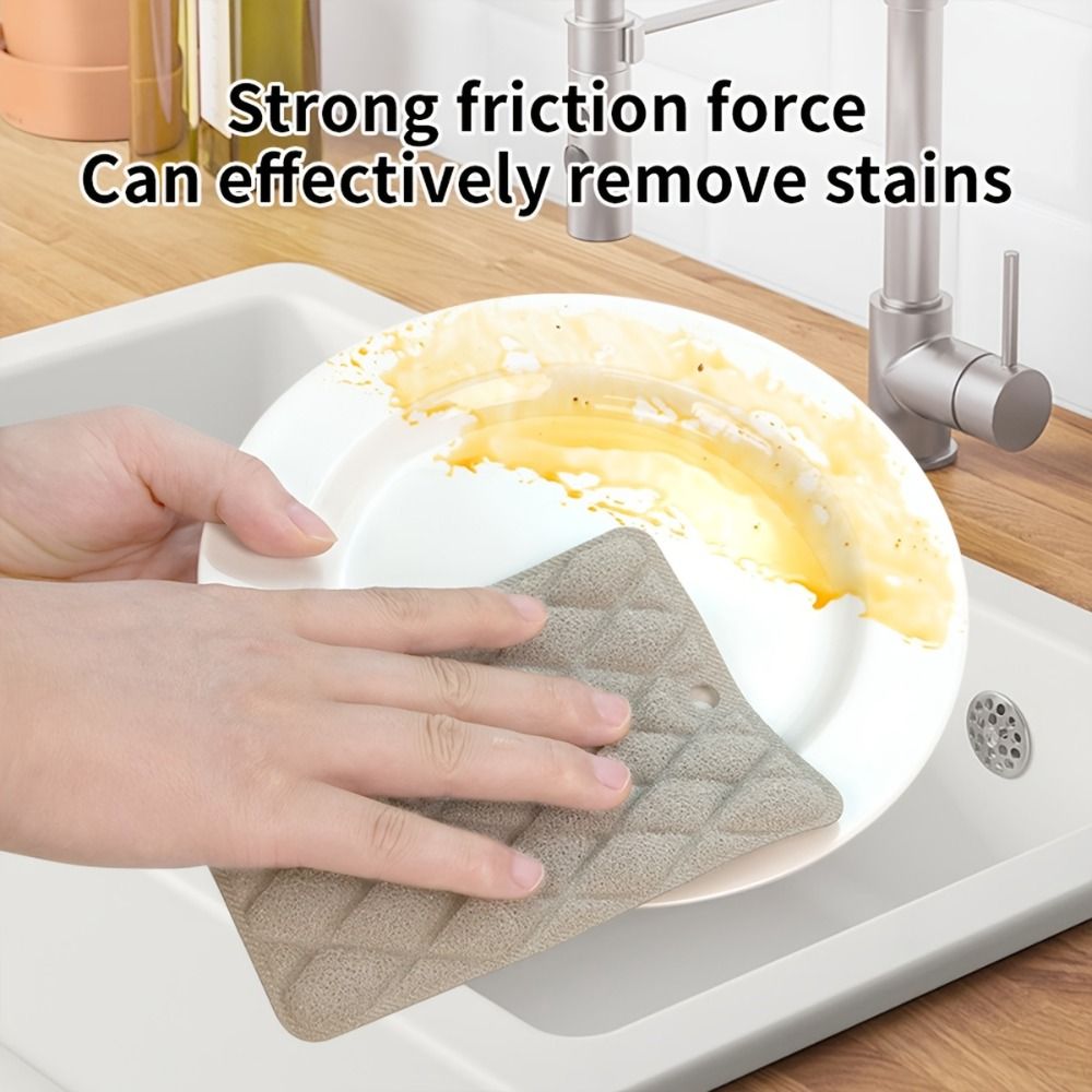 9pcs Multi-Purpose Magic Cleaning Sponge Cloth, Dual-Sided Scratch-Free with Non-Slip Handle, for Kitchen & Car, Random Color — image 5