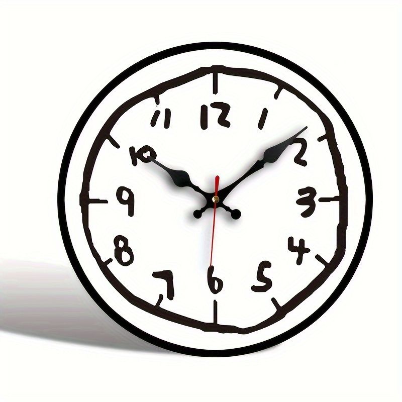 12in/30cm Modern Minimalist Wall Clock, Silent Non-Ticking Battery Powered Decorative Clock with Art Number Design for Living Room Kitchen Office — image 2