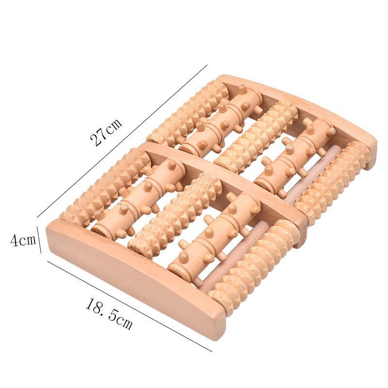 Five-Row Double Gear Foot Acupoint Roller, Intensive Sole Massage