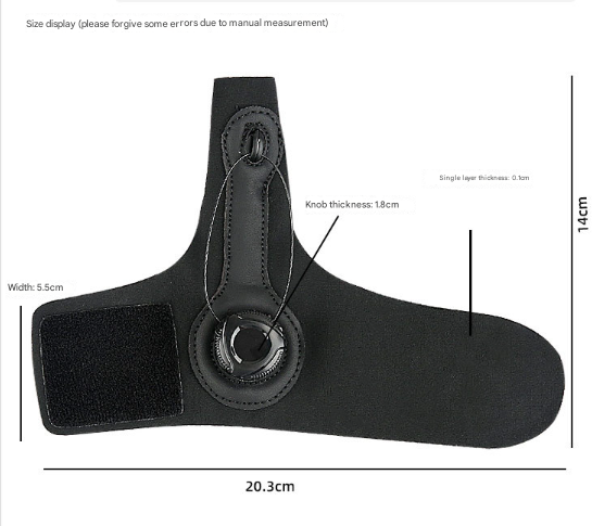 Black Adjustable Thumb Brace with Dial System - Wrist & Thumb Stabilizer for Pain Relief — image 5