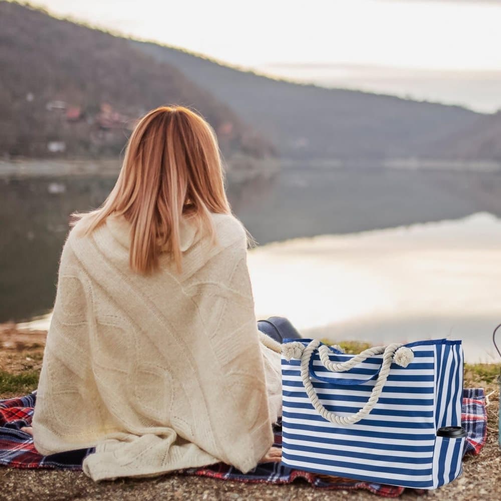 Beach Picnic Bag Large, Blue — image 3