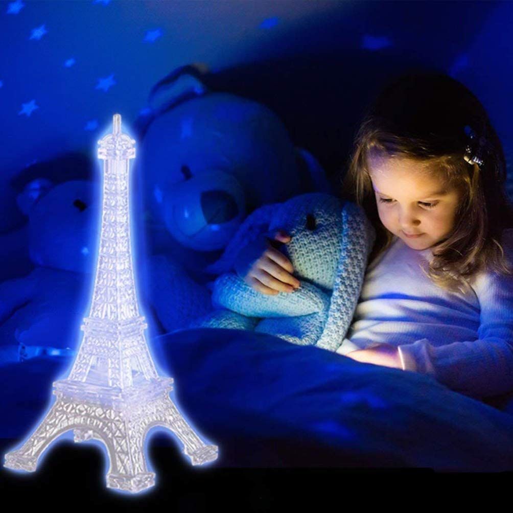 2pcs Eiffel Tower Night Lights LED Table Lamps Color Changing Lamps Eiffel Tower Ornaments for Living Room Bedroom Nursery Room β image 5