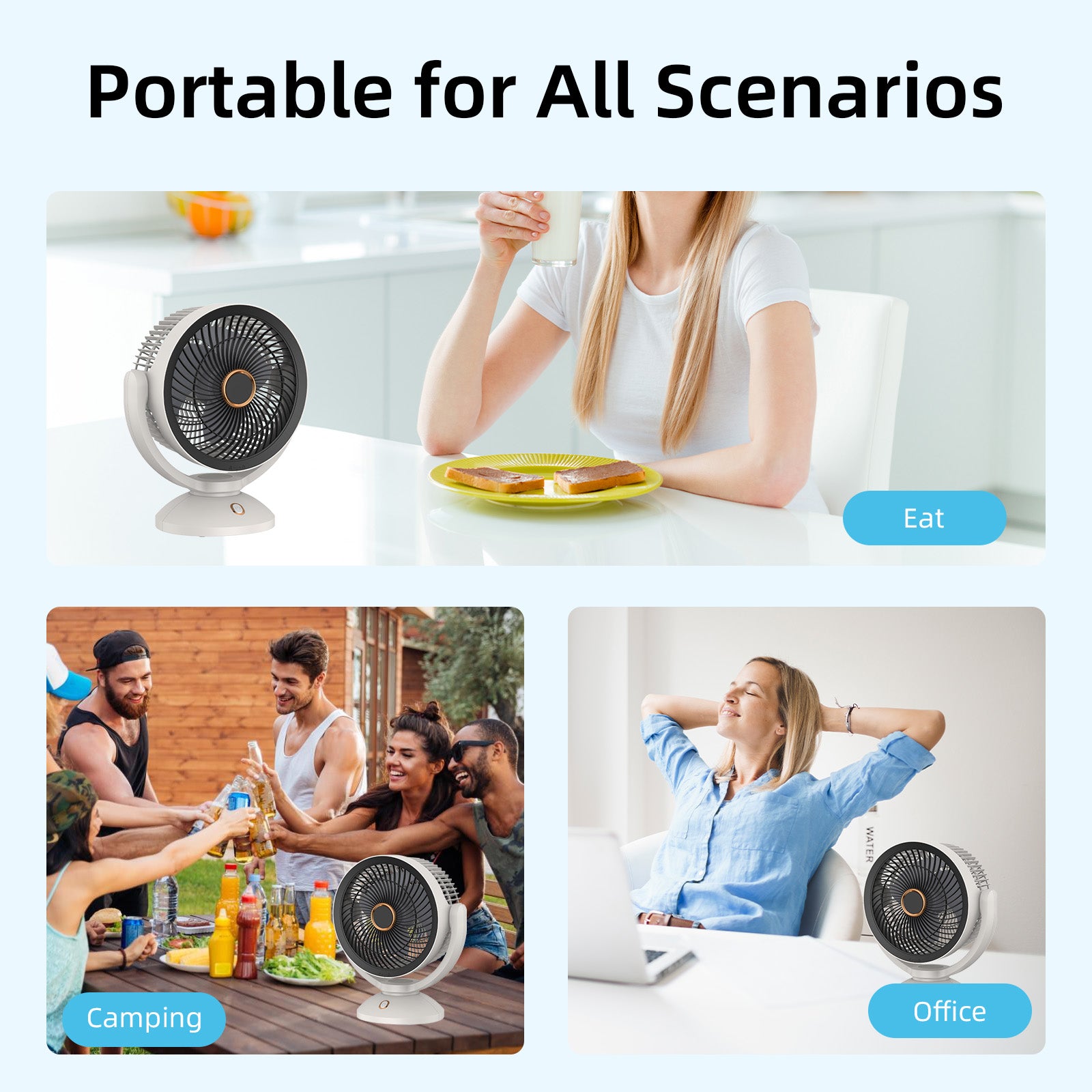 2000mAh RECHARGEABLE FAN โ image 4