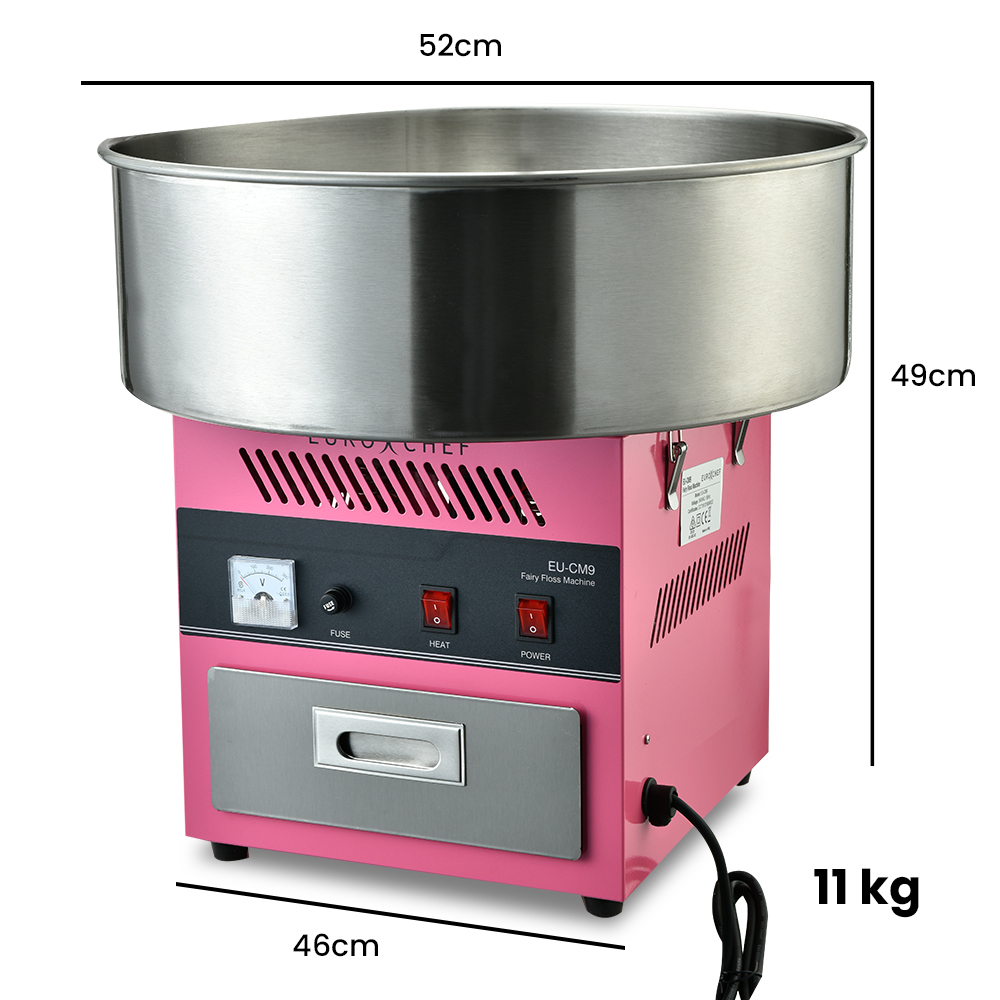 EUROCHEF 1000W Commercial Cotton Candy Machine Fairy Floss Maker โ image 6