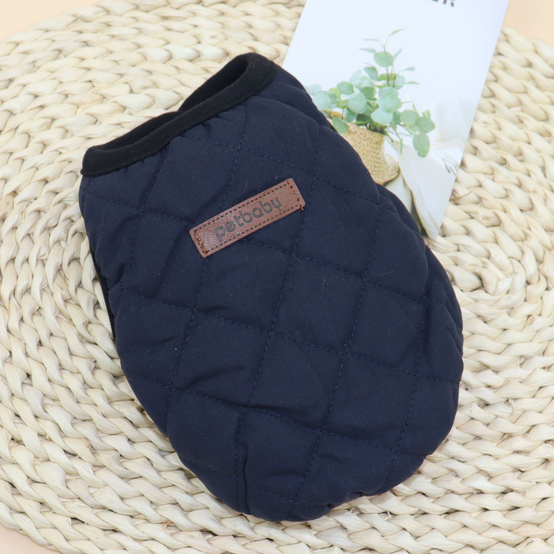 Odd Pet Dog Vest Thickened Cotton Small Breed Diamond vest wine red XS — image 3